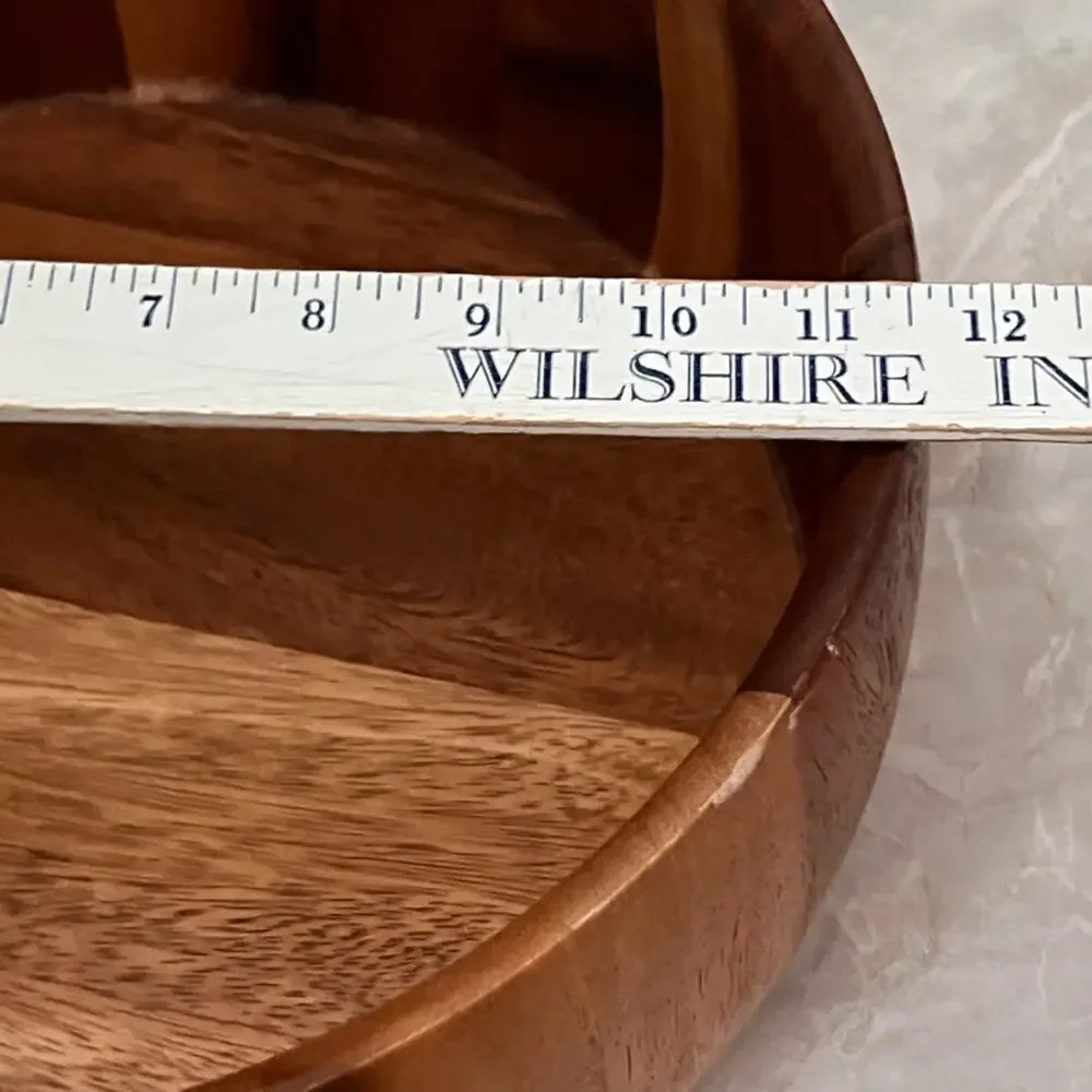 Acacia Wood Large Salad Bowl 11.5